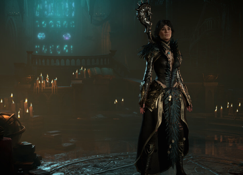 Diablo IV Gra akcja piekło umiejętności podziemia miasta handel bohaterowie sanktuarium barbarzyńca druid nekromantka łotrzyca czarodziejka stworzycielka legendy stworzenia era wrogości kult osoby córa nienawiści zło