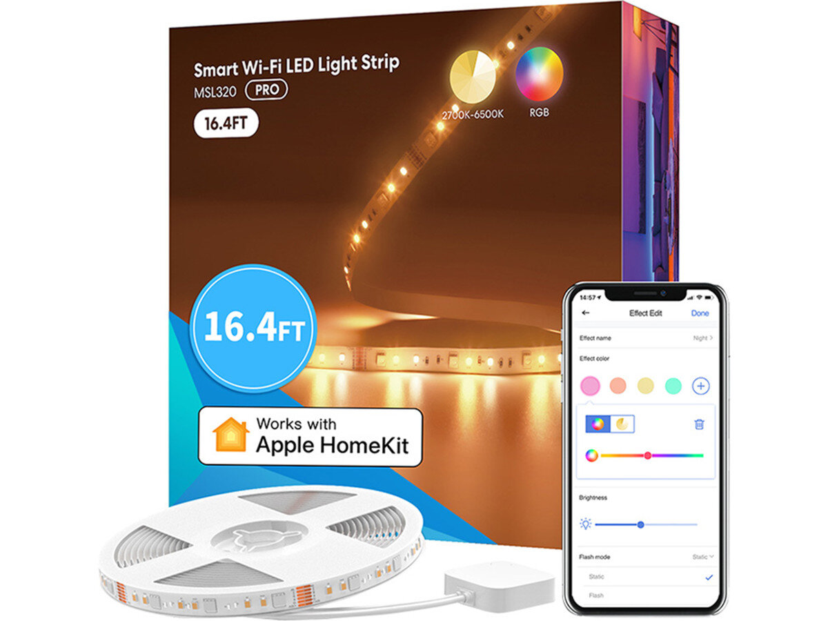 Taśma LED MEROSS MSL320 5 m Wi-Fi elementy opakowanie