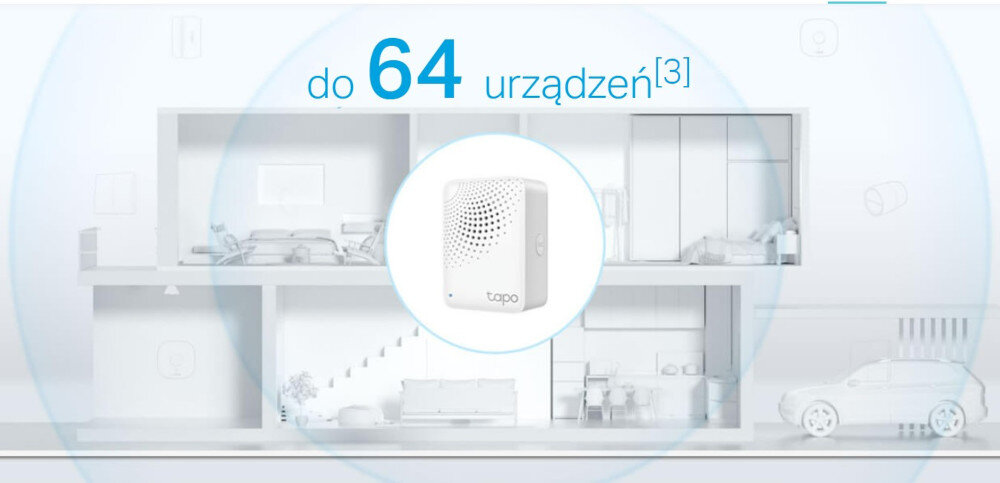 Czujnik ruchu TP-LINK Tapo H100 może połączyć do 64 urządzeń ekosystem smart home