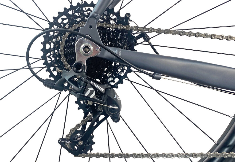 Rower przełajowy FONDRIEST Raptor 1.0 M22 28 cali męski Szaro-czarny 11 przełożeń przerzutka tylna lekkie niezawodne rozwiązanie szybka lekka zmiana przełożeń