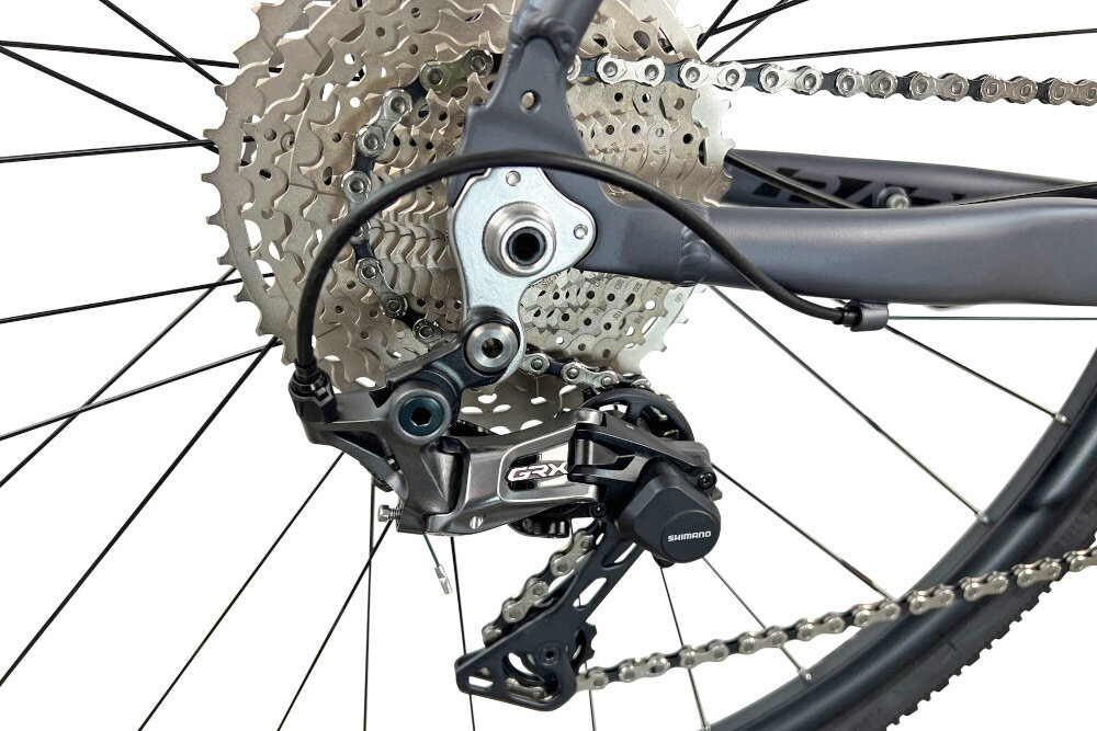 Rower przełajowy FONDRIEST Raptor 2.0 M24 28 cali męski Czarno-szary 11 przełożeń przerzutka tylna SHIMANO GRX lekkie niezawodne rozwiązanie szybka lekka zmiana przełożeń