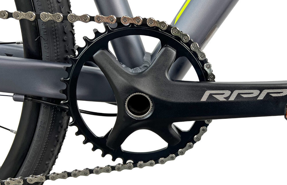 Rower przełajowy FONDRIEST Raptor 2.0 M24 28 cali męski Czarno-szary lekka wydajna konstrukcja korby PROWHEEL RPP 40T przenoszenie mocy przez pedały jest bardzo efektywne wkład suportu PROWHEEL BSA BB68 gwarancja niezrównanej solidności