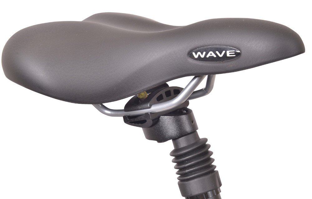Rower trekkingowy INDIANA X-Road 3.0 M21 28 cali męski Czarno-brązowy prosta sztyca siodełka wytrzymała trwała siodełko marki SELLE ROYAL Wave 8204 HEC ergonomiczna konstrukcja nie odkształcałca się bardzo wygodne