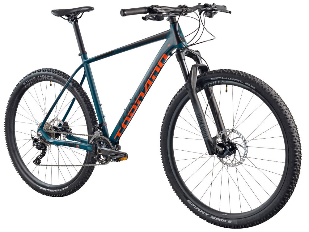 Rower górski MTB TORPADO Storm X7 M23 29 cali męski Zielony pojazd dla sportowców do jazdy wyczynowej uniwersalne właściwości dla amatorów zwrotne łatwo wchodzące w zakręty do miasta za miasto w lesie na górskim szlaku w niezbyt grząskim błocie nie za głębokim piachu