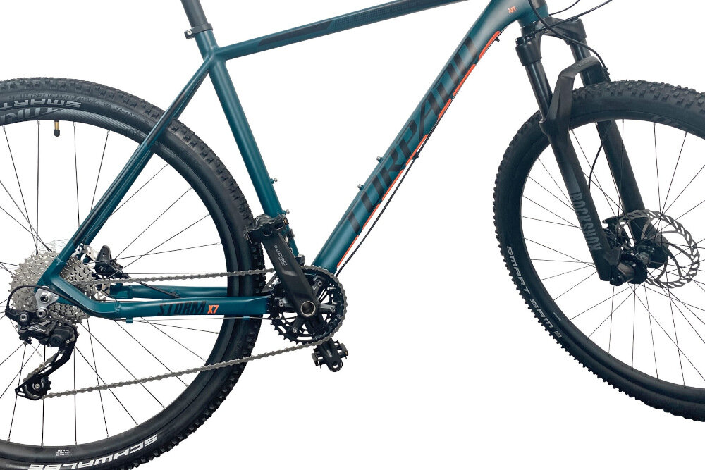 Rower górski MTB TORPADO Storm X7 M23 29 cali męski Zielony rama 23-calowa aluminiowa zwinny lekki odporny na korozję kalkulator rozmiaru ramy dla osób o wzroście od 190 do 200 cm