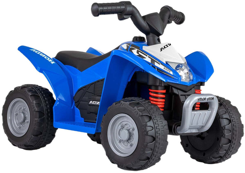 Quad elektryczny dla dziecka MILLY MALLY Honda ATV Niebieski WYMIARY SZEROKOŚĆ WYSOKOŚĆ DŁUGOŚĆ przechowywanie transport Czas ładowania