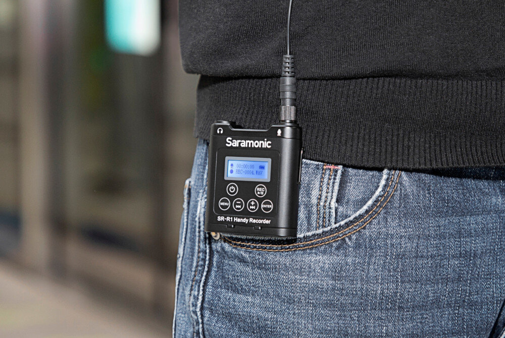 Rejestrator dźwięku SARAMONIC SR-R1 zapisywanie pamięć pojemność próbkowanie parametry