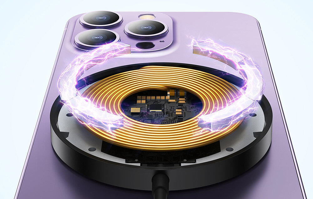 Ładowarka indukcyjna BASEUS Simple Mini 3 15W Czarny ładowanie uchwyt magnetyczny ładowanie bateria energia