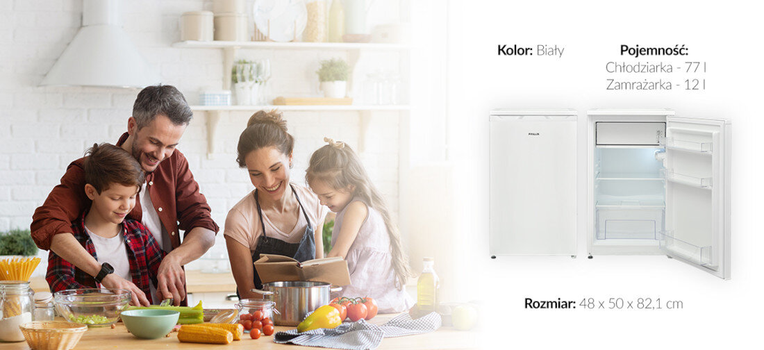 Lodowka FINLUX FR-FS1001FMI1W 82.1 cm Biala kompaktowa wymiary pojemnosc