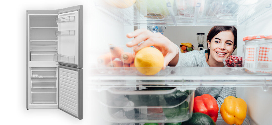 Lodowka FINLUX FR-FB252XFM0S 152cm Srebrna nowoczesne oswietlenie LED