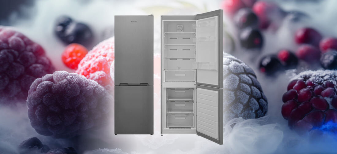 Lodowka FINLUX FR-FB379XFM0XL No frost 186cm Srebrna automatyczny system rozmrazania