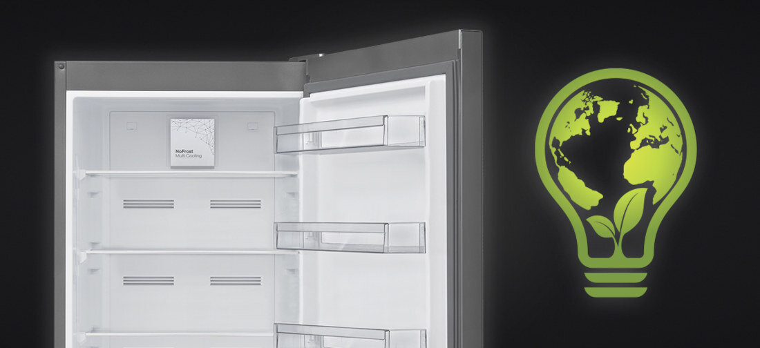 Lodowka FINLUX FR-FB383XFEI0XL No frost 201cm Inox oswietlenie LED