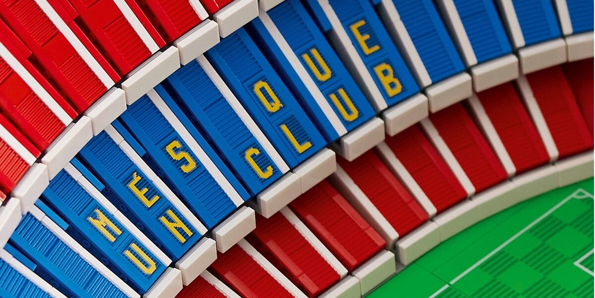 LEGO Icons Camp Nou - FC Barcelona 10284 kreatywność rozwój klocki figurki minifigurki jakość tradycja konstrukcja nauka wyobraźnia role jakość bezpieczeństwo wyobraźnia budowanie pasja hobby funkcje instrukcje piła nożna zawody rywalizacja