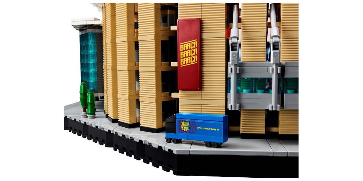 LEGO Icons Camp Nou - FC Barcelona 10284 kreatywność rozwój klocki figurki minifigurki jakość tradycja konstrukcja nauka wyobraźnia role jakość bezpieczeństwo wyobraźnia budowanie pasja hobby funkcje instrukcje piła nożna zawody rywalizacja