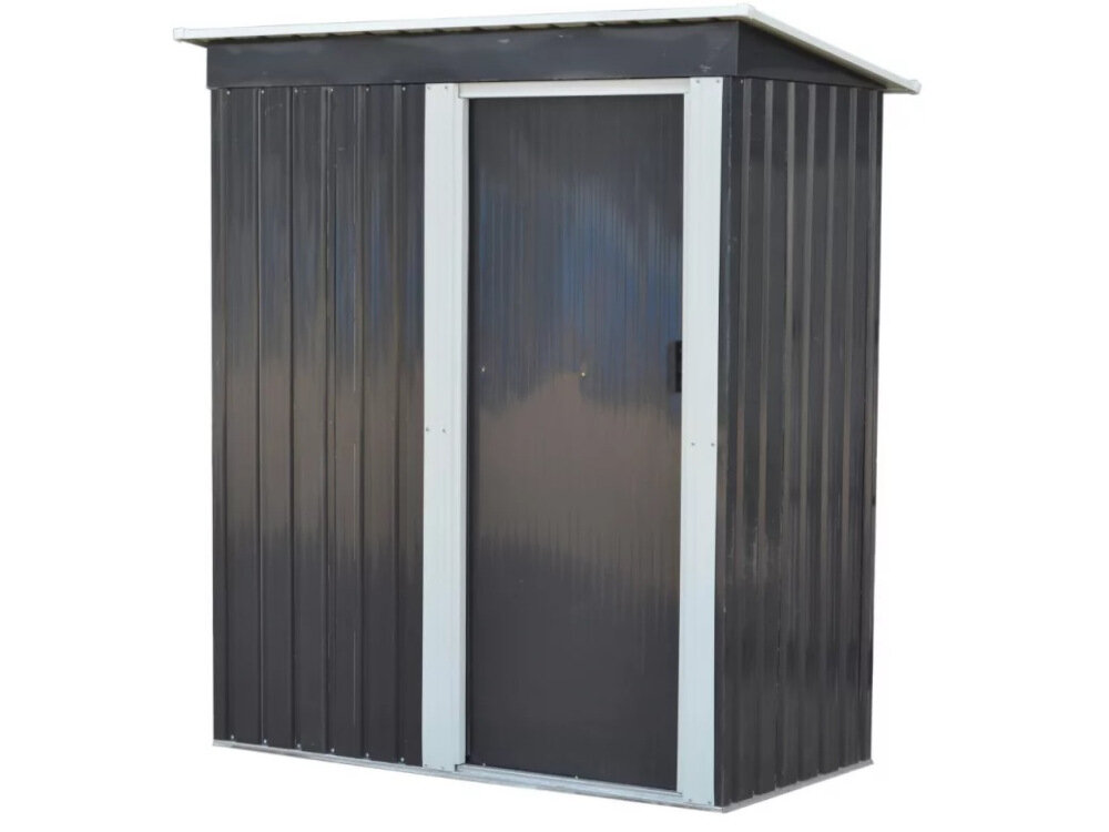 Domek narzędziowy MIRPOL MIR0305 Szary do przechowywania elegancki praktyczny wymiary 162 x 86 x 181 cm w szarym kolorze