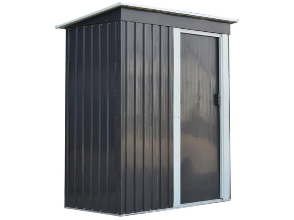 Domek narzędziowy MIRPOL MIR0305 Szary trwała konstrukcja ze stali galwanizowanej stali ocynkowanej zwiększona odporność na korozję brak podłogi rozsuwane drzwi