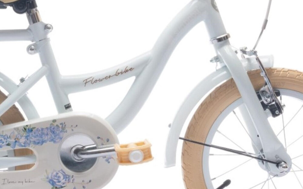 Rower dziecięcy SUN BABY Flower 16 cali dla dziewczynki Niebieski odpowiednio wyselekcjonowane materiały rama 9,5-calowa stalowa ponadprzeciętna odporność na uszkodzenia mechaniczne i działanie czynników zewnętrznych wybór rozmiaru ramy wzrost mierzony w zrelaksowanej pozycji typ roweru kalkulator rozmiaru ramy dla dzieci o wzroście 105-115 cm