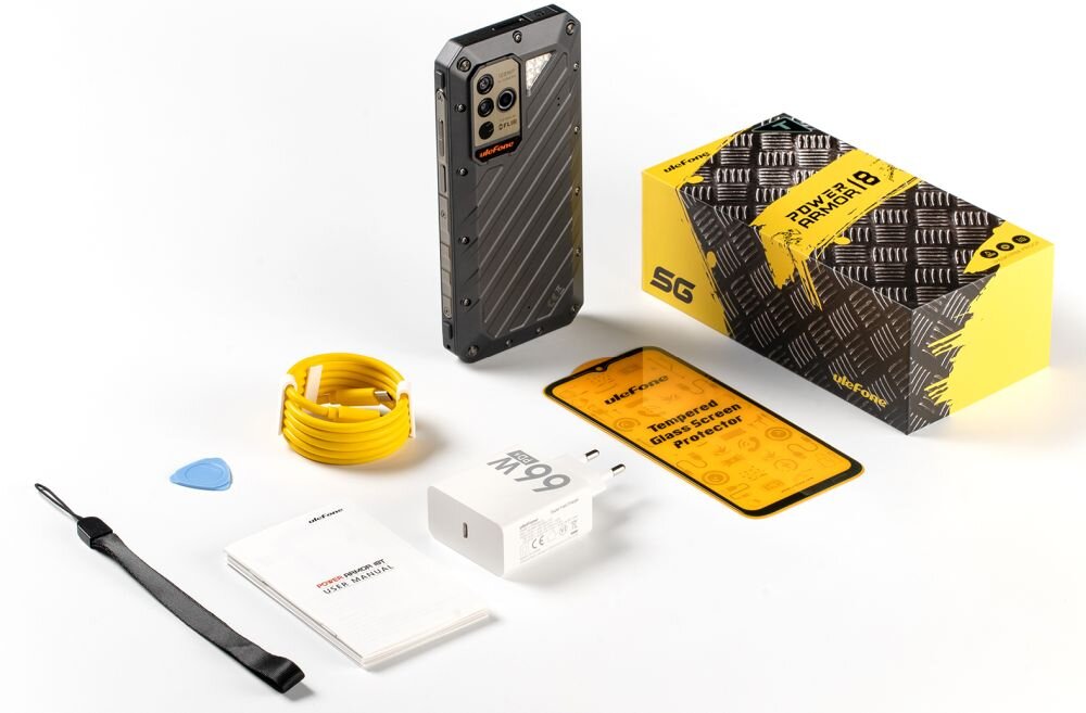 Smartfon ULEFONE Power Armor 18T ekran bateria aparat procesor ram pamięć pojemność rozdzielczość zdjęcia filmy opis dane cechy blokady system łączność wifi bluetooth obudowa szkło odporność porty muzyka transfer sieć przekątna matryca waga czujniki oled amoled ips