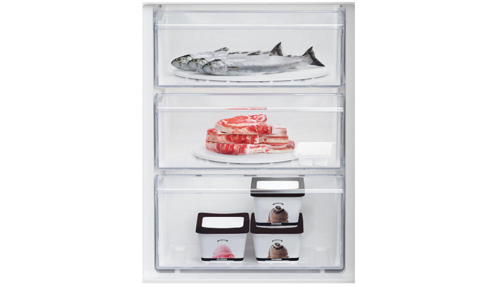 BEKO RCSA300K30XBRN mrożenie zamrażarka pojemność wygoda szuflady wysuwane mrożonki