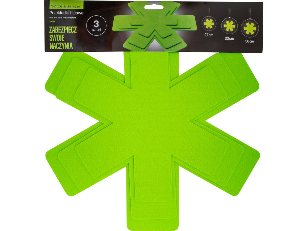 PODKŁADKI FILCOWE GOTZE & JENSEN KA117 wymiary