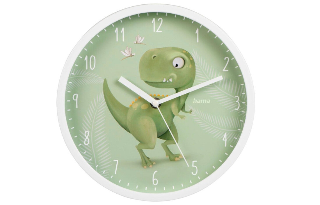 Zegar HAMA Happy Dinocyfry arabskie wzornictwo wyglad odczytywanie Przyjemna kolorystyka