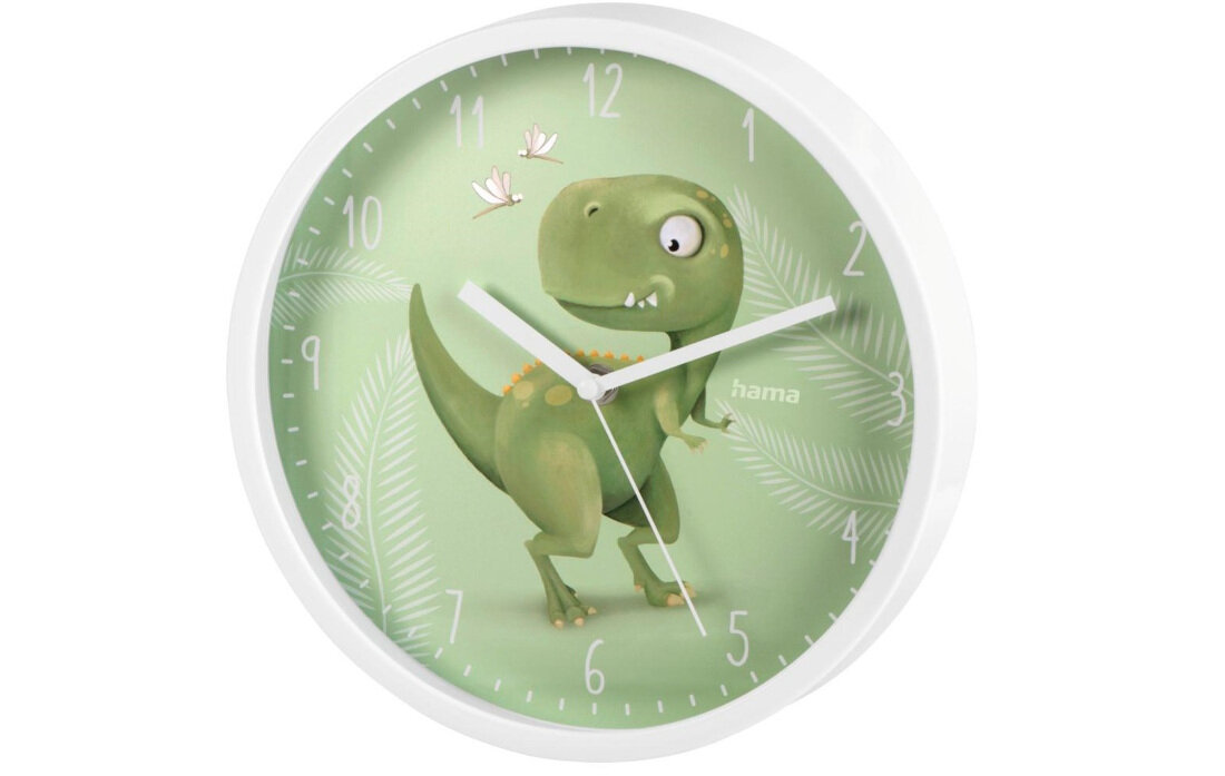Zegar HAMA Happy Dino czytelna tarcza 9,3cm wskazowki cicha praca