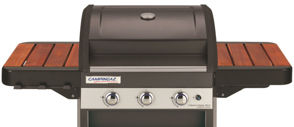 Grill gazowy CAMPINGAZ Classic WLD Seria 3 wbudowany w pokrywę termometr łatwe kontrolowanie zapalenie palników zapłon piezoelektryczny