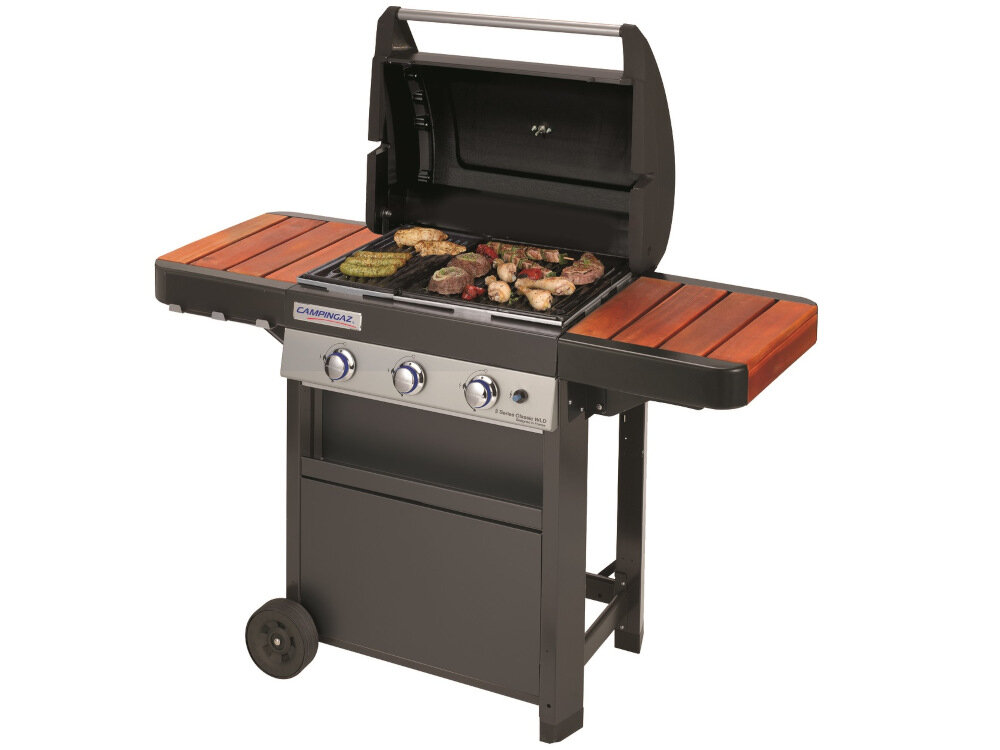 Grill gazowy CAMPINGAZ Classic WLD Seria 3 zamykana szfka na dole konstrukcji miejsce na butlę gazową
