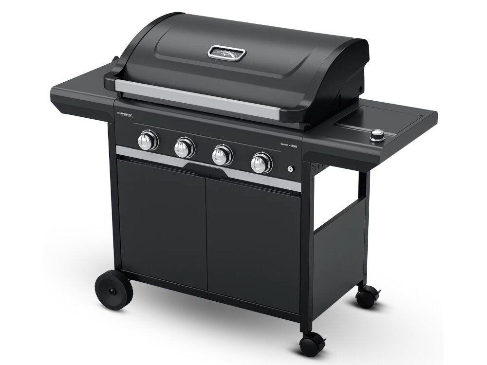 Grill gazowy CAMPINGAZ Select EXS Seria 4 cztery wytrzymale kola dwa mniejsze maja blokade