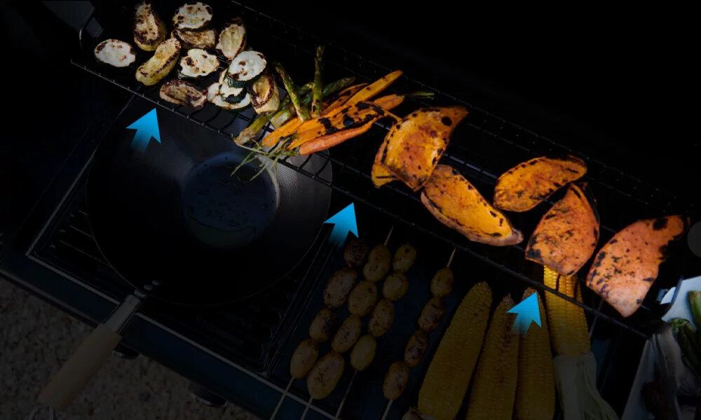 Grill gazowy CAMPINGAZ Select EXS Seria 4 duza powierzchnia rustu 3312 cm2 dla okolo 10-12 osob gorny ruszt