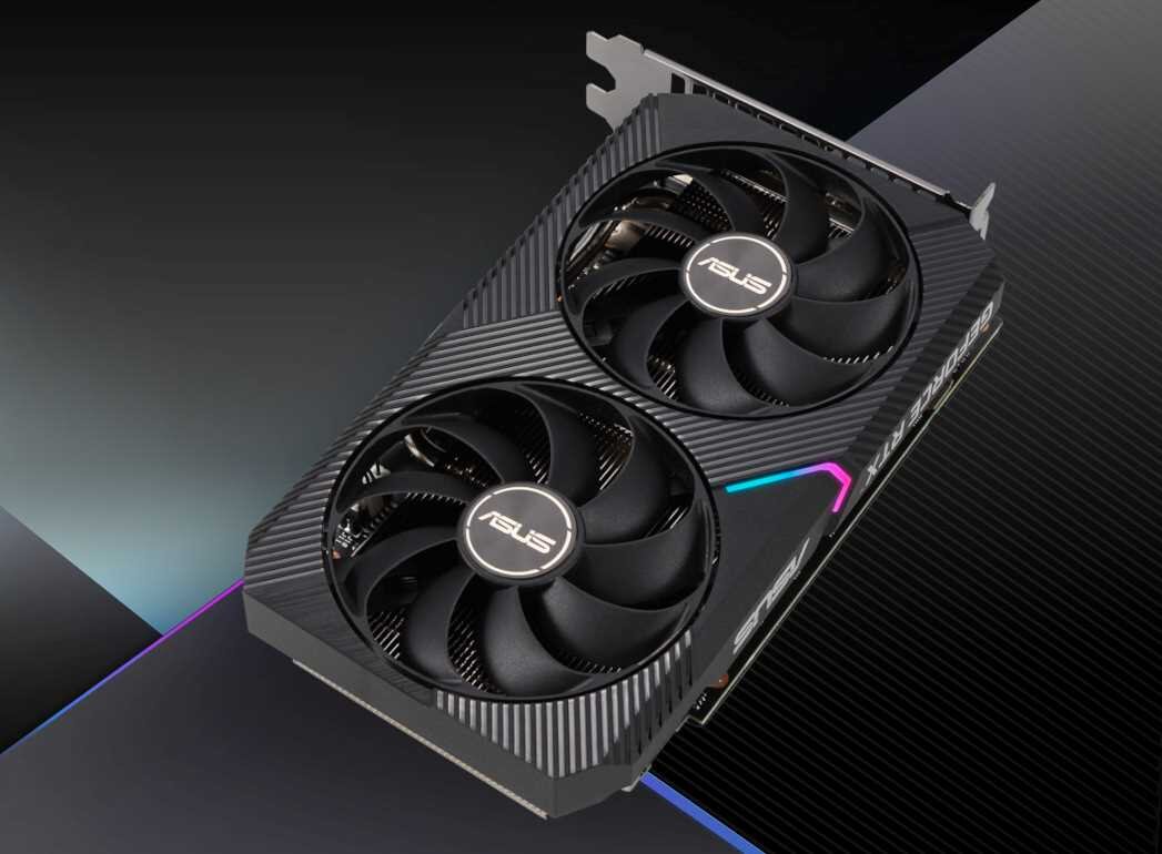 Karta graficzna ASUS GeForce RTX 3060 Dual OC Edition 8GB - Podwójne wentylatory 