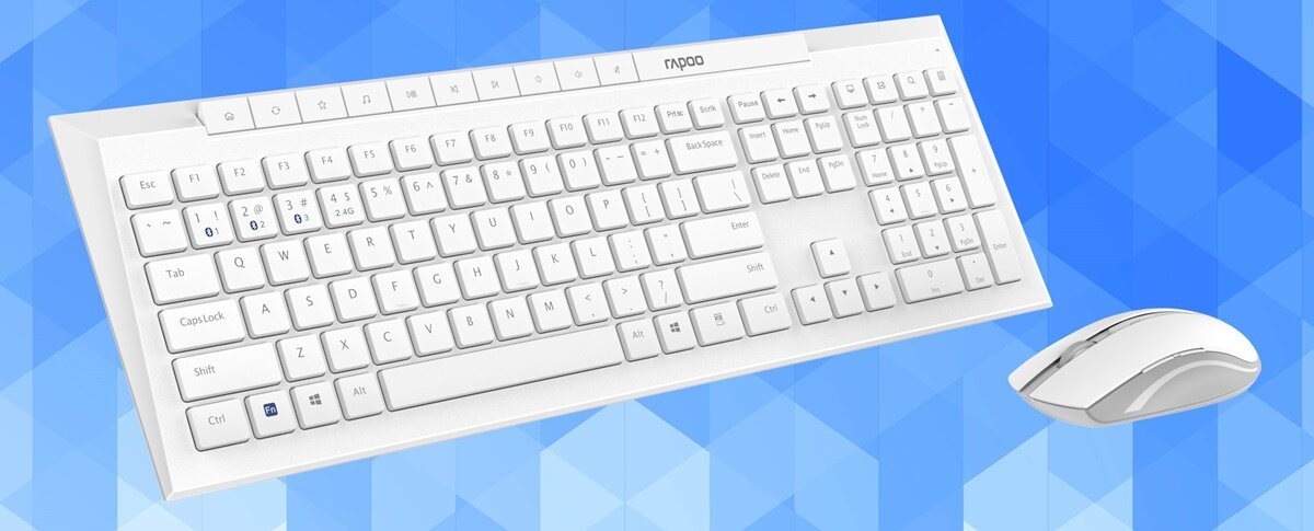 Łatwe parowanie urządzeń zestaw RAPOO Multi-Mode 8210M