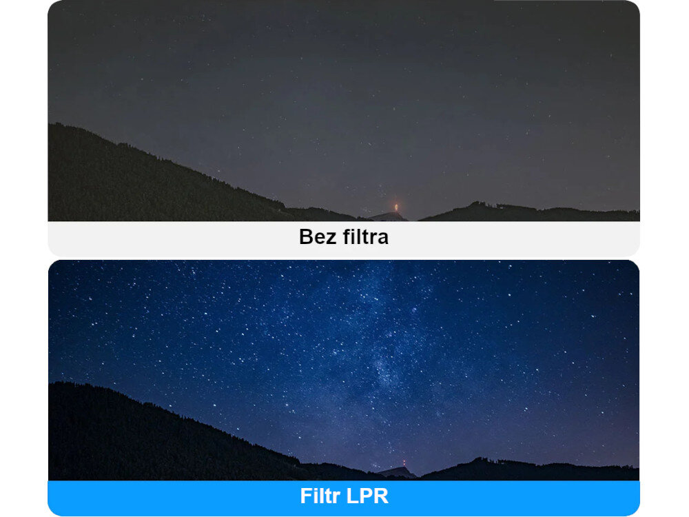 Filtr FREEWELL LPR do DJI Mavic 3 Classic zastosowanie efekt działanie cechy