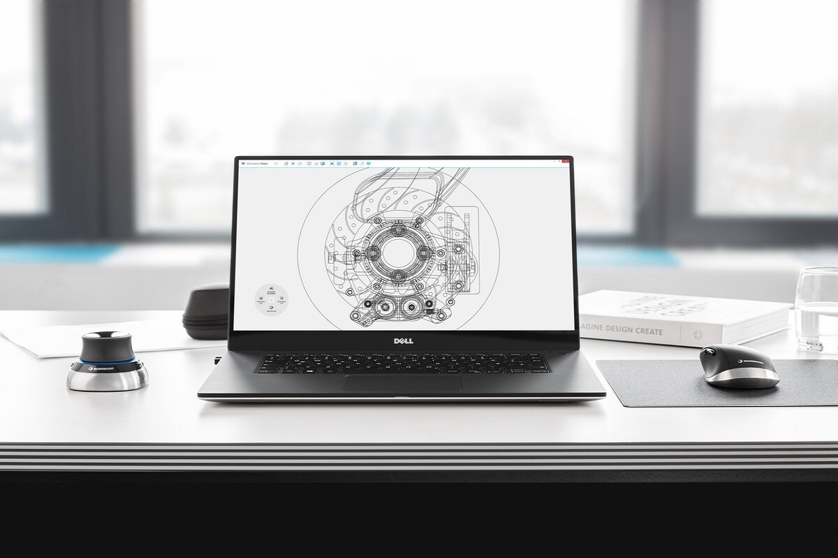 Zestaw 3DCONNEXION 3DX-700107 SpaceMouse Enterprise Kit 2 SpaceMouse® Enterprise CadMouse Pro Wireless z etui ochronne CadMouse Pad 3Dconnexion Universal Receiver Dwuportowy hub USB Kabel USB-C 1,5 m Kabel micro USB 0,5 m