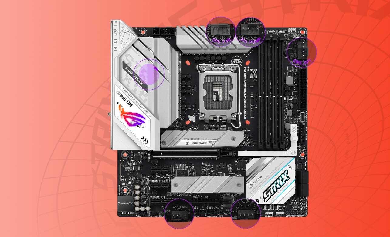 Płyta główna ASUS ROG Strix B760-G Gaming WiFi D4 - układ chłodzenia