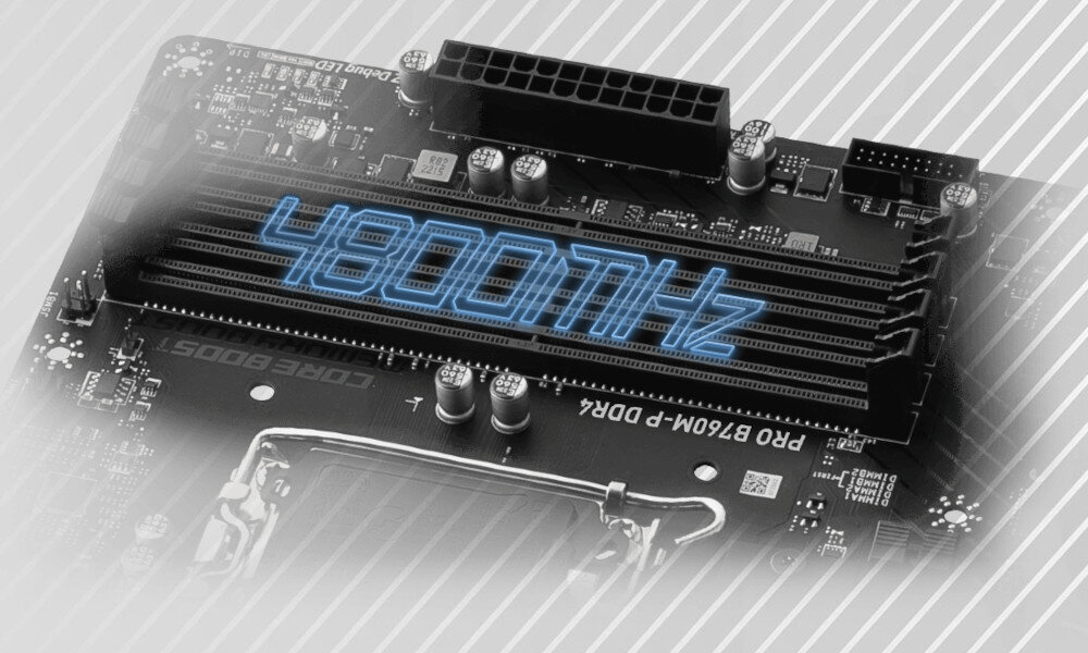 Płyta główna MSI Pro B760M-P pamięć Dual-channel banki