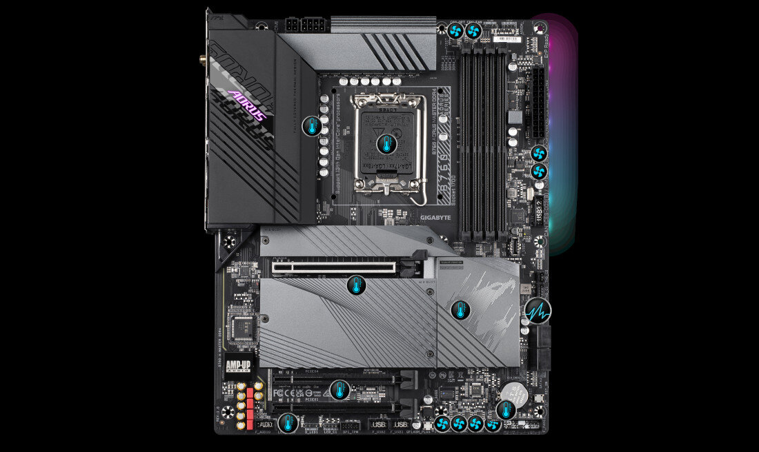 Płyta główna GIGABYTE B760 Aorus Master DDR4 - Chłodzenie 
