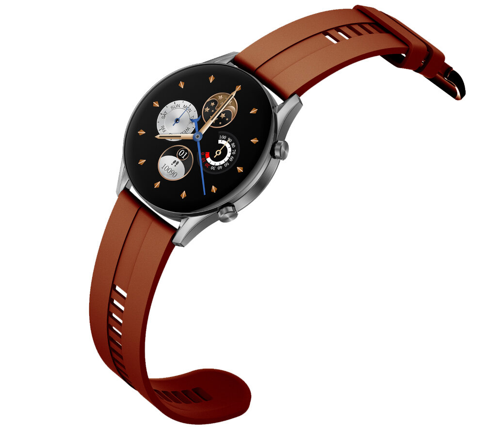 Smartwatch ORO-MED Oro-Smart FIT8 Pro ekran bateria czujniki zdrowie sport pasek ładowanie pojemność rozdzielczość łączność sterowanie krew puls rozmowy smartfon aplikacja