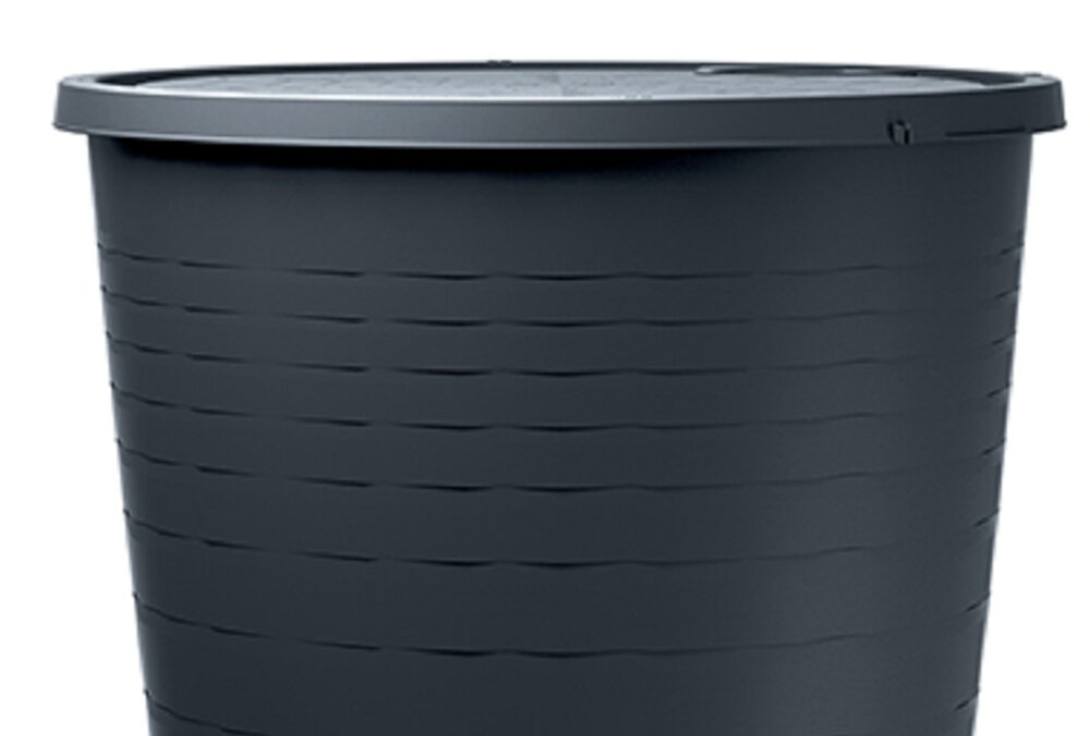 Zbiornik na deszczówkę PROSPERPLAST Peruno IDPE 260-S433 260L Antracytowy pojemnosc 260 litrow stozkowy ksztalt srednica 720 mm wysokosc 965 mm z wysokiej jakosci tworzywa sztucznego trwale odporne na dzialanie promieni UV