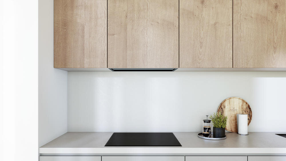 GLOBALO Feneris 60.1 okap minimalistyczna konstrukcja montaż szafka niewidoczny