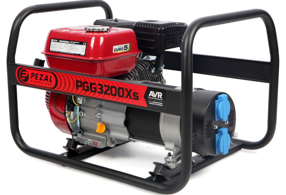 Agregat prądotwórczy PEZAL PGG3200XS praca tabkowanie fazy stabilizacja napięcie