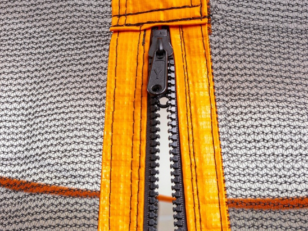 Trampolina MIRPOL Pro Fiber 12FT 366 cm bezpieczeństwo siatka zabezpieczającą zamek błyskawiczny optymalna ochrona