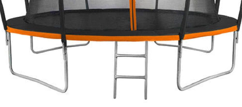 Trampolina MIRPOL Pro Fiber 12FT 366 cm stabilna podstawa cztery nogi w kształcie litery U
