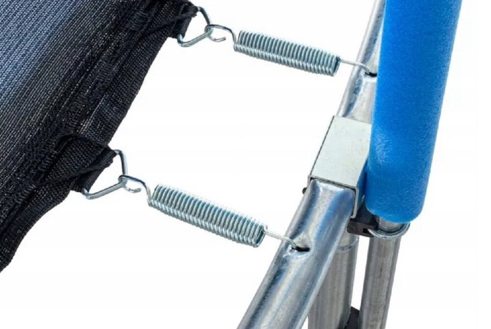 Trampolina MIRPOL 10FT J21 305 cm sprężyny utrzymanie napiętej maty wytrzymałe niezawodne osłona na sprężyny