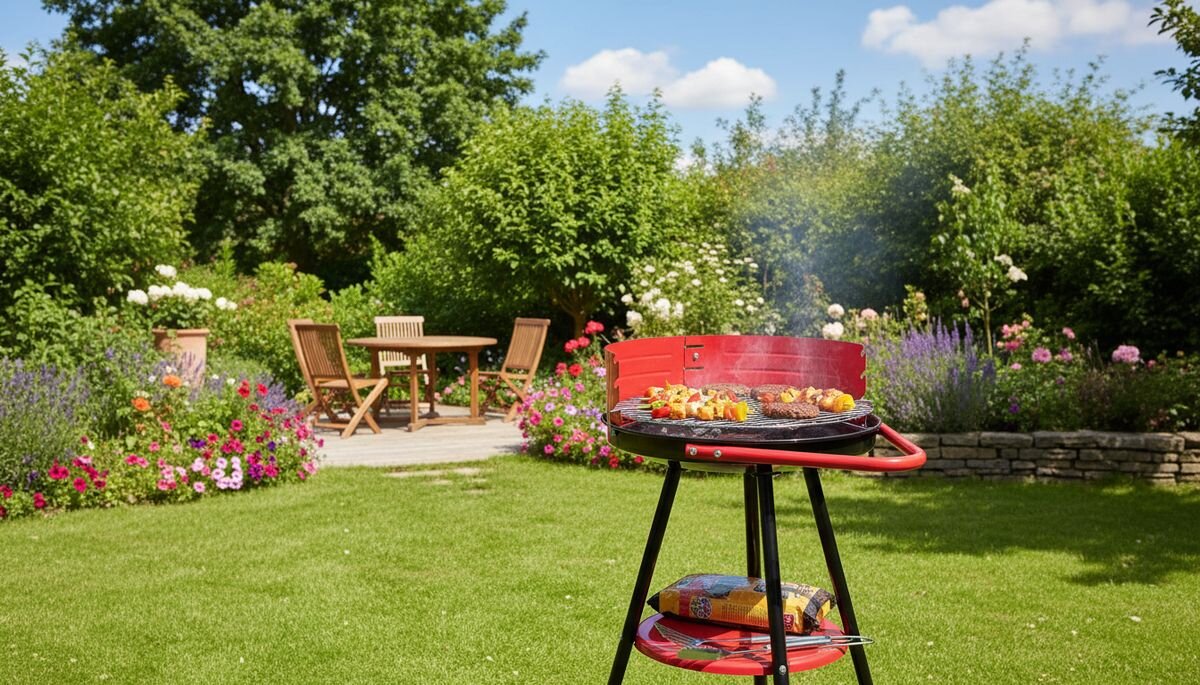 Grill ogrodowy węglowy ACTIVA 19771 Okrągły, na kółkach, Czyszczenie, obsługa, prostota, wygoda, Pieczenie potraw na grillu w ogrodzie.