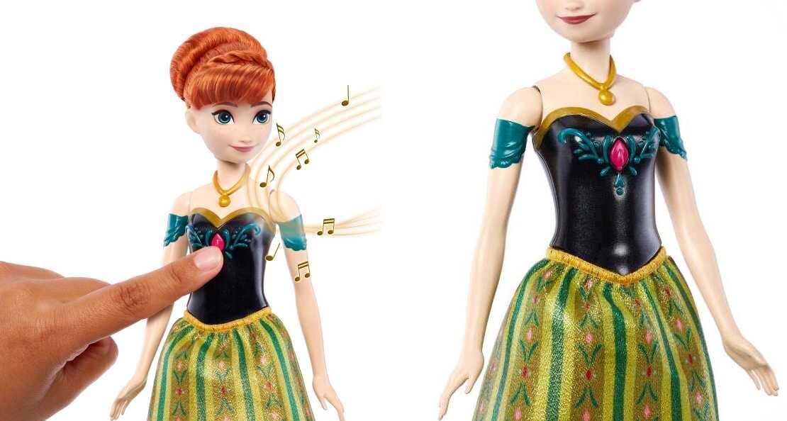 Lalka MATTEL Disney Kraina Lodu Śpiewająca Anna HMG45 zabawka kreatywna dzieci dzieciństwo dziewczynka