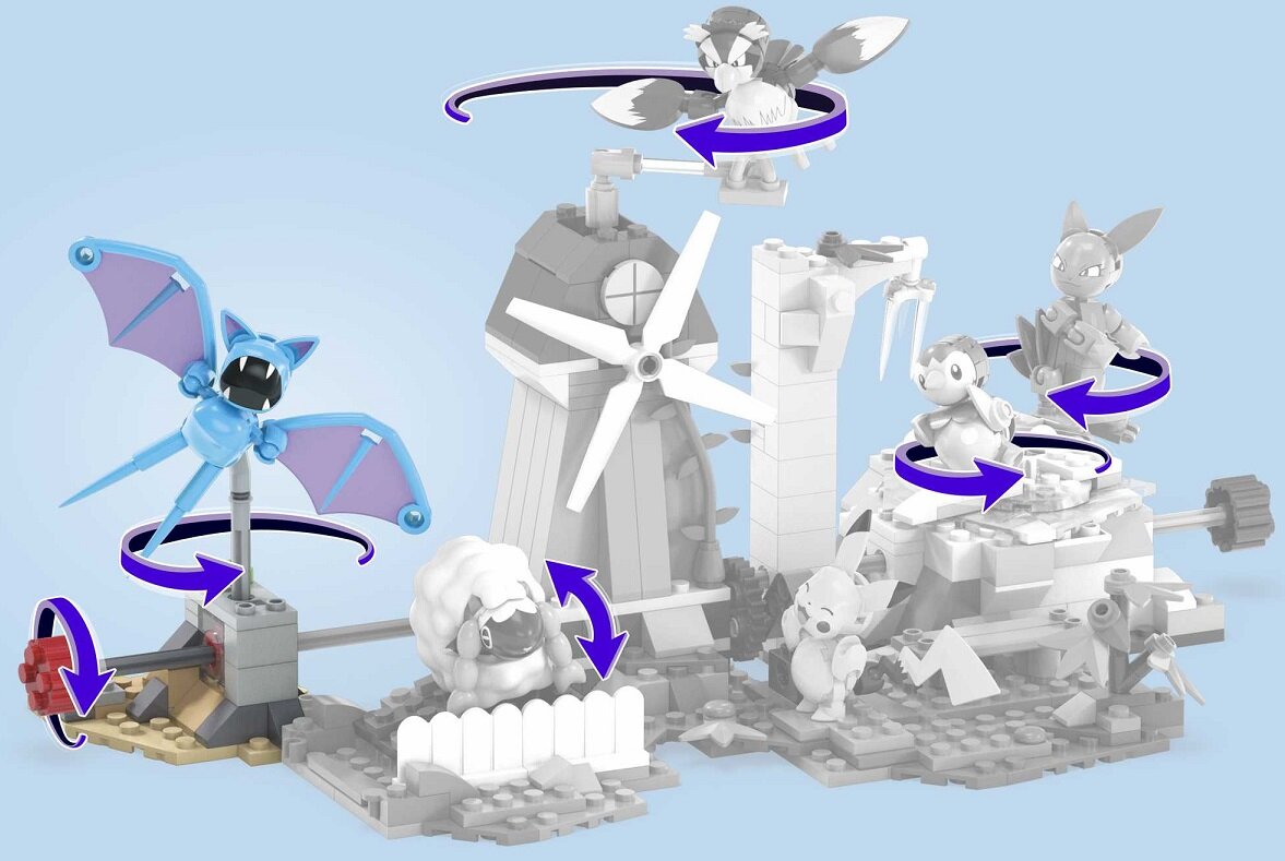 Klocki plastikowe MEGA Pokemon Nocny lot Zubata HKT19 mega mega bloks mega construx budowanie konstruowanie składanie konstrukcja zabawka konstrukcyjna zabawka do zbudowania zestaw konstruktorski zabawka konstruktorska zabawki konstruktorskie dla dzieci kolekcja Pokeballi Pikachu Bulbasaur Charmander Squirtle Eevee