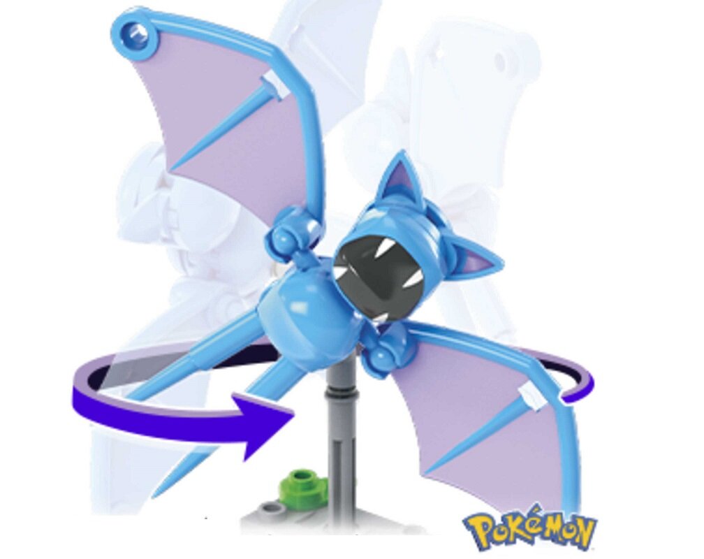 Klocki plastikowe MEGA Pokemon Nocny lot Zubata HKT19 mega mega bloks mega construx budowanie konstruowanie składanie konstrukcja zabawka konstrukcyjna zabawka do zbudowania zestaw konstruktorski zabawka konstruktorska zabawki konstruktorskie dla dzieci kolekcja Pokeballi Pikachu Bulbasaur Charmander Squirtle Eevee