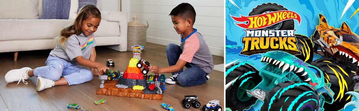 Tor Hot Wheels Mt Arena Smashers Piramida Demolki Bone Shakera HNB96 frajda chłopcy dzieci zabawa kreatywna autka wyścigi