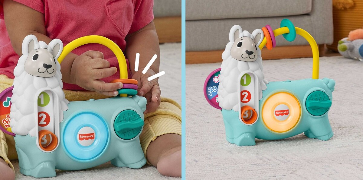 Zabawka interaktywna FISHER PRICE Linkimals Lama 123 HNM86 zabawka chłopcy dziewczynki zabawka edukacyjna prezent podarunek upominek święta dzieci zabawka interaktywna uczy bawi